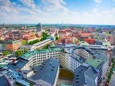 Münih görünümünden bir kuş bakışı
