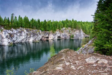 Mermer Kanyon Ruskeala Mountain Park Karelya, Rusya
