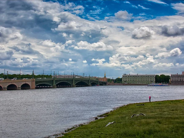 Saint Petersburg River Neva Cityscape — Stock Photo, Image