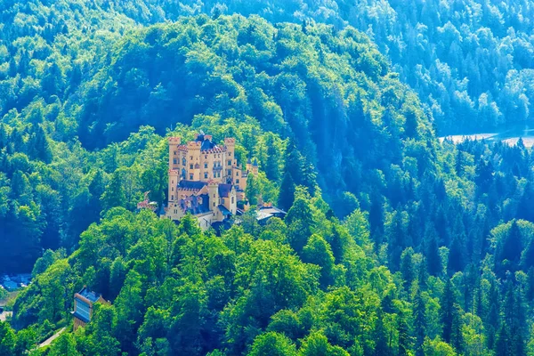 Замок Нойшванштайн Баварских Альпах Германия Знаменитая Достопримечательность — стоковое фото