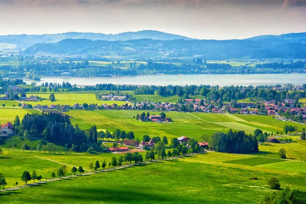 Neuschwanstein Şatosu Bavyera Alpleri Nde Almanya Ünlü Dönüm Noktası — Stok fotoğraf