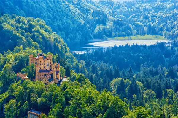 Castello Neuschwanstein Nelle Alpi Bavaresi Germania Famoso Punto Riferimento — Foto Stock