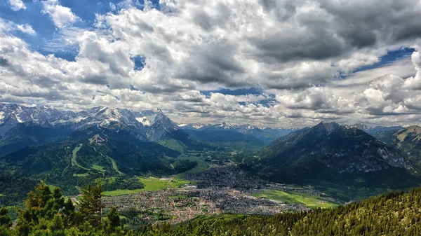 Τοπίο Κοντά Garmisch Partenkirchen Στη Βαυαρία Γερμανία — Φωτογραφία Αρχείου