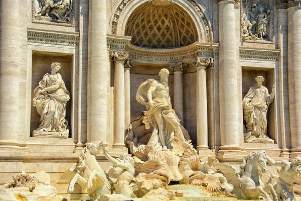 Słynny Trevi Fountain Rzym Włochy — Zdjęcie stockowe