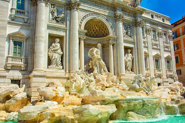 Famosa Fontana Trevi Roma Italia — Foto de Stock