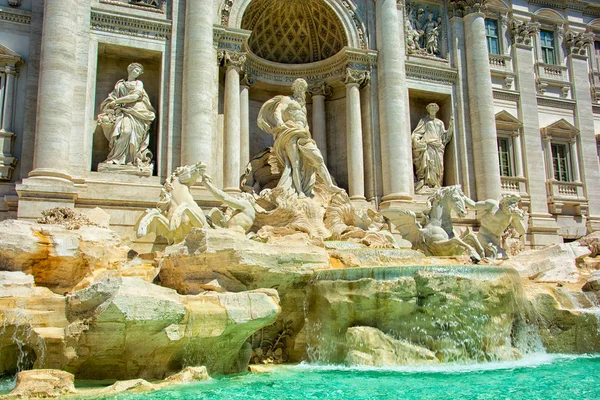 Słynny Trevi Fountain Rzym Włochy — Zdjęcie stockowe