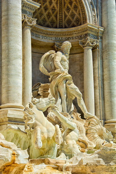 The famous de Trevi Fountain, Rome, Italy.