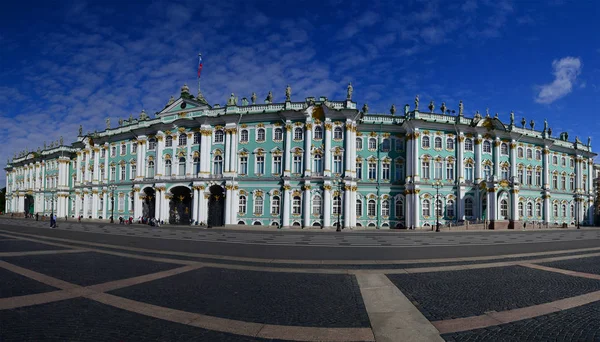 Panorama Des Winterpalastes Und Palastplatzes Russland Saint Petersburg — Stockfoto