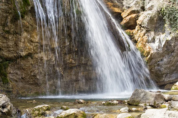 Rivière Montagne Les Chutes Jur Jur Crimée — Photo