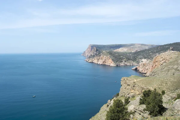 Black Sea Huge Mountains Balaklava Crimea Royalty Free Stock Photos