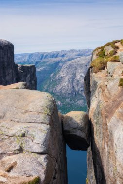 Norveç Lysefjord 'u, çok güzel bir manzara.