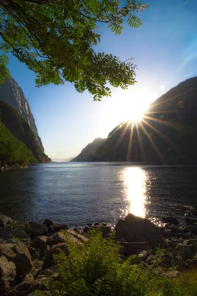 Norveç Lysefjord 'u, çok güzel bir manzara.