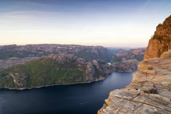 Norweski Lysefjord Piękny Krajobraz — Zdjęcie stockowe