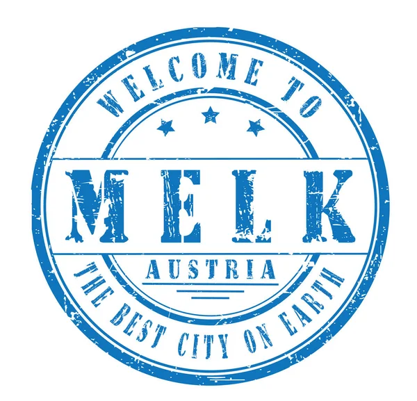 Rubber Stamp Welcome Melk Austria Vector Illustration — Stock Vector