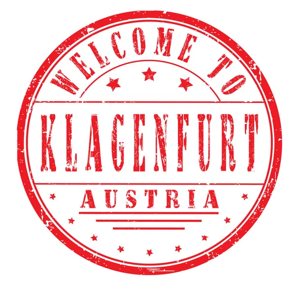 Rubber Stamp Welcome Klagenfurt Austria Vector Illustration — Stock Vector