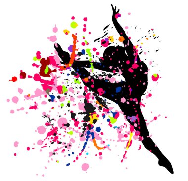 Dansçı splatters.