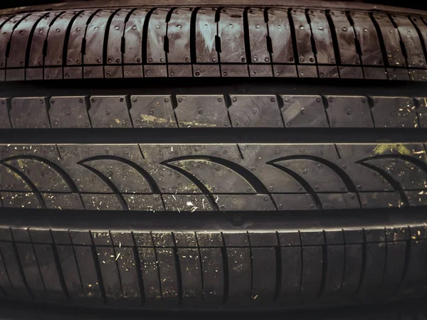 Cerrar Nueva Textura Neumático Negro —  Fotos de Stock