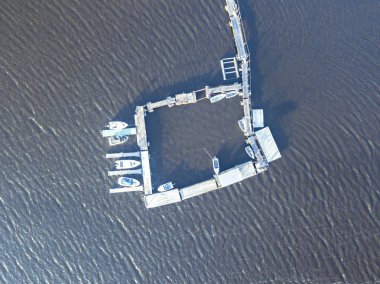 yukarıdan aşağıya Nehri Gemi ve tekne dok 