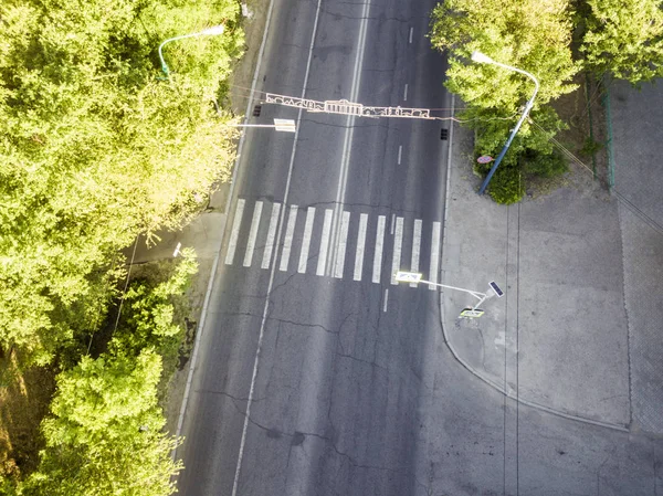 Attraversamento Aereo Sulla Strada Città — Foto Stock