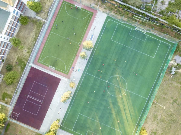 Campo Futebol Prática Moscow Rússia 2018 Campeonato Copa Mundo — Fotografia de Stock