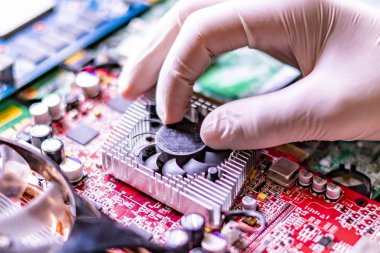 eller eklemek ve assembre ekran kartı chip için soğutucu fan yuvası f