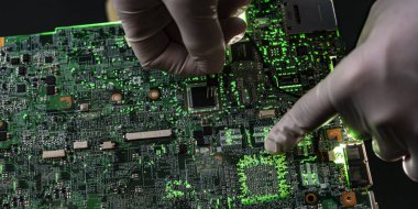 Yeni modern mikro elektronik teknoloji bilgisayar panoları f imalatı