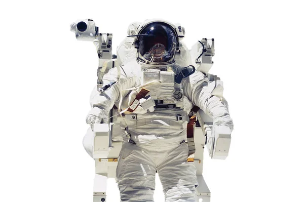 Isolated astronaut flying in space. Elements of this image furnished by NASA f — Stock Photo, Image