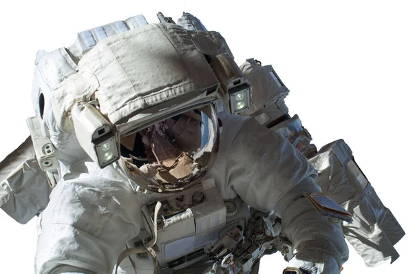 Isolated astronaut flying in space. Elements of this image furnished by NASA f — Stock Photo, Image