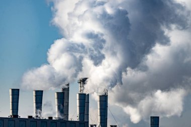 çevre sorunu. Fabrika borular hava kirliliği b geliştirmek