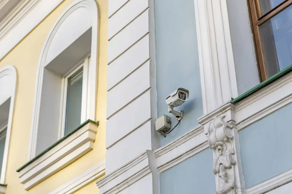 modern security camera in city streets b
