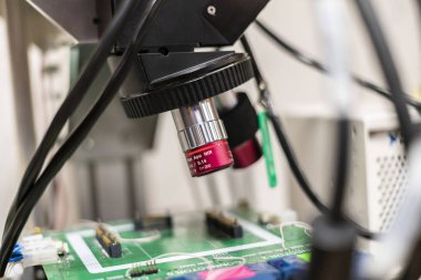 bilimsel nano mikroskop veya magnifyer yakın yukarı b