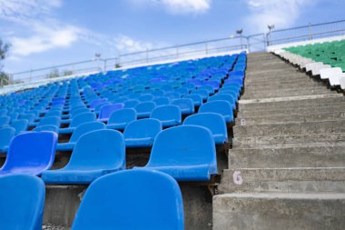 konserler öncesi açık hava yerinde stadyum boş sıra koltuk panorama