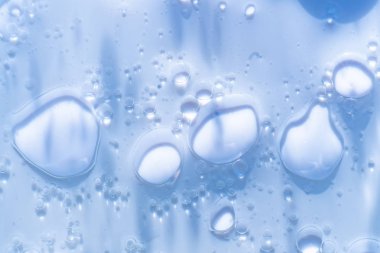 soyut mavi su kabarcıkları, su sıvısı arka planlar