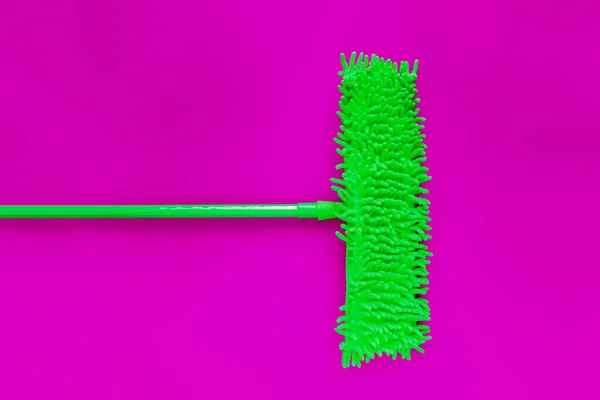 New Mopping Stick Isolated Color Background Cleaning Housework Concept — Stock Photo, Image