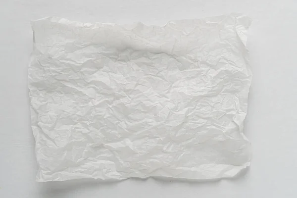 Crumpled Piece Cooking Baking Paper Table Mockup — Stock Photo, Image