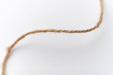 Soyut basit bir ipliğin makro görüntüsünü izole et