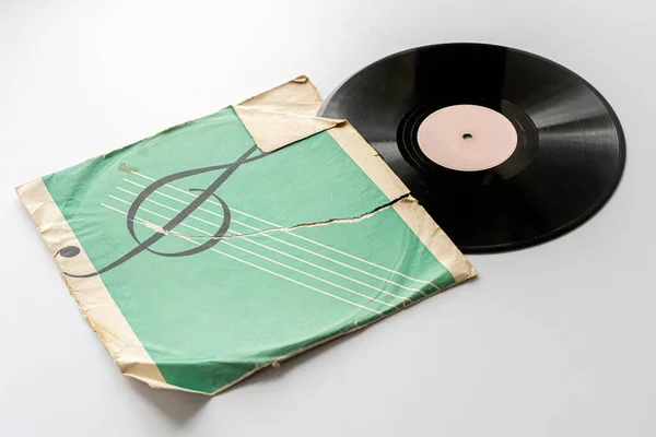Een Eenvoudig Model Van Een Vinyl Schijf Geïsoleerd Kleur Suirface — Stockfoto