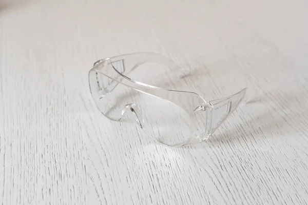 Simple Équipement Lunettes Protection Plastique Pour Travailleur Usure Industrielle — Photo