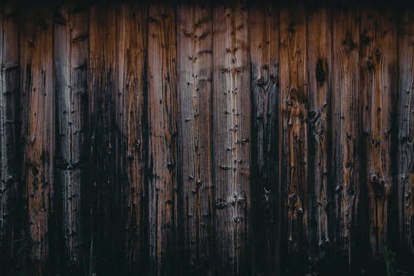 Παλιό Αγροτικό Ξύλινο Τοίχο Σκούρα Χρώματα Λεπτομερή Υφή Φωτογραφία Σανίδα — Φωτογραφία Αρχείου