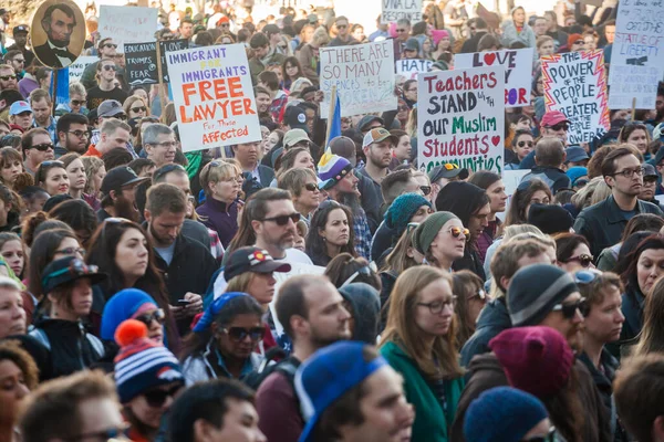 Thousands People Gather Civic Center Park Denver Colorado Protect Our — Stock Photo, Image