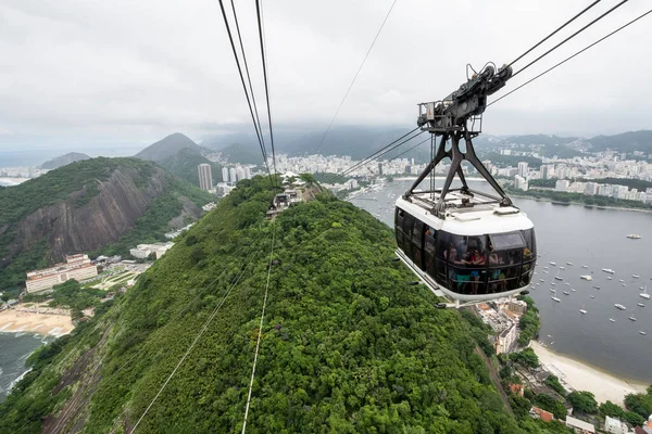 Beautiful View Sugar Loaf Cable Car City Landscape Rio Janeiro — Stock Photo, Image
