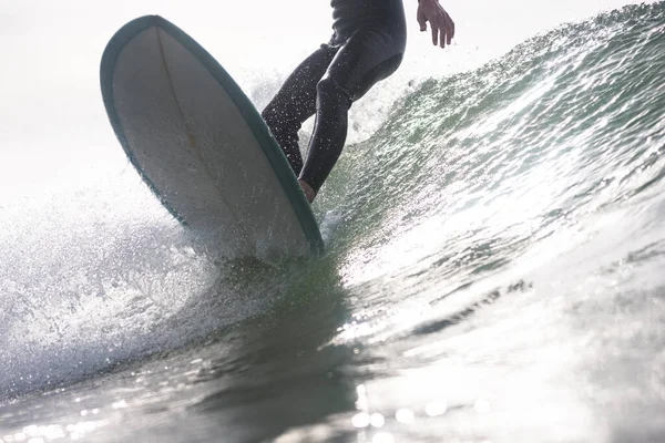 Backlit Surfing Στο Rhode Island Summer — Φωτογραφία Αρχείου