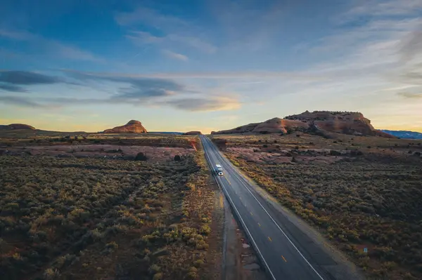Road Desert Nature Background — Stock Photo, Image
