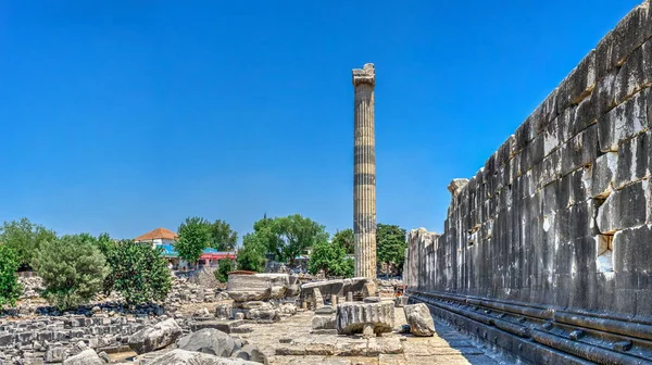 Didyma Turkey 2019 Broken Column Temple Apollo Didyma Turkey Sunny — Stock Photo, Image