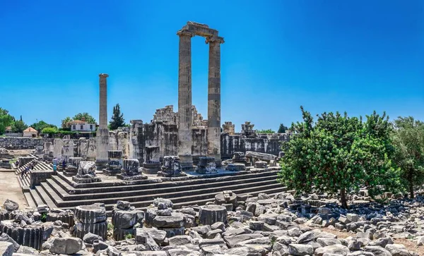 Törökország 2019 Apolló Temploma Didimában Törökországban Panorámás Kilátás Egy Napos — Stock Fotó