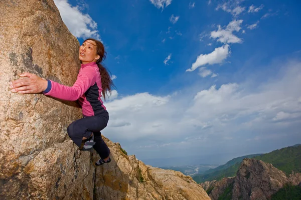 Climber Serokasan Nationalpark South Korea — Stock Photo, Image