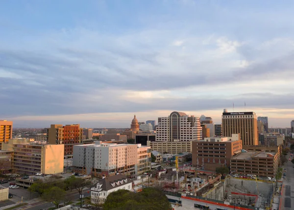 Austin Texas Panorama Wieczorem — Zdjęcie stockowe