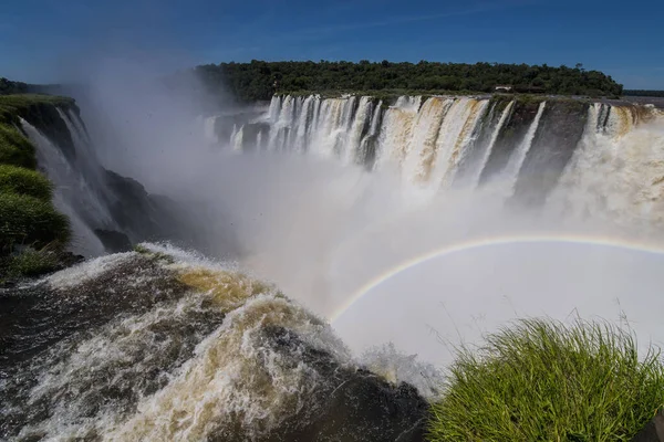 Γραφικό Τοπίο Και Καταρράκτη Iguazu Πέφτει Αργεντινή — Φωτογραφία Αρχείου