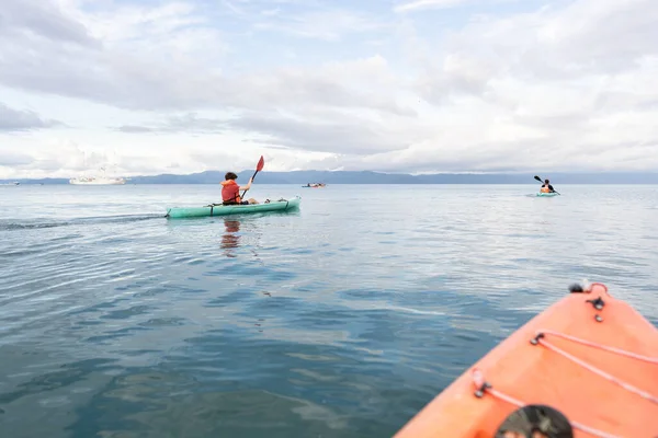 Teen Boy Kayaking Costa Rica — Stock Photo, Image