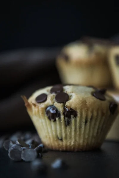 Domácí Čokoládové Muffiny — Stock fotografie